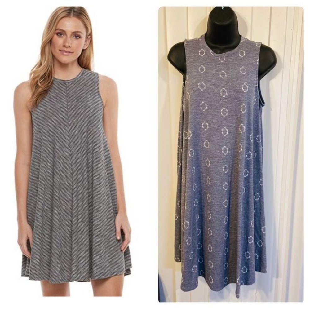 Dress shirt top blouses mock dress tank slip gray white